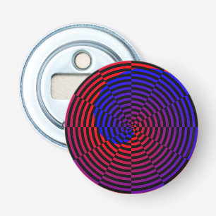 Red & Blue Spiral by Kenneth Yoncich Bottle Opener
