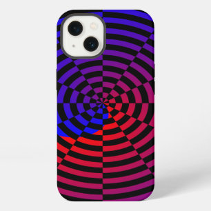 Red & Blue Spiral by Kenneth Yoncich iPhone Case