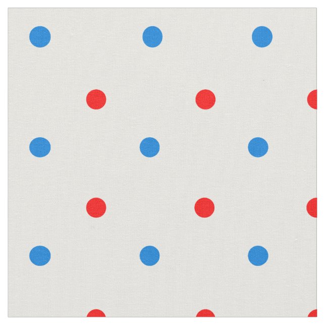 Red & Blue Spots Fabric (Close Up)