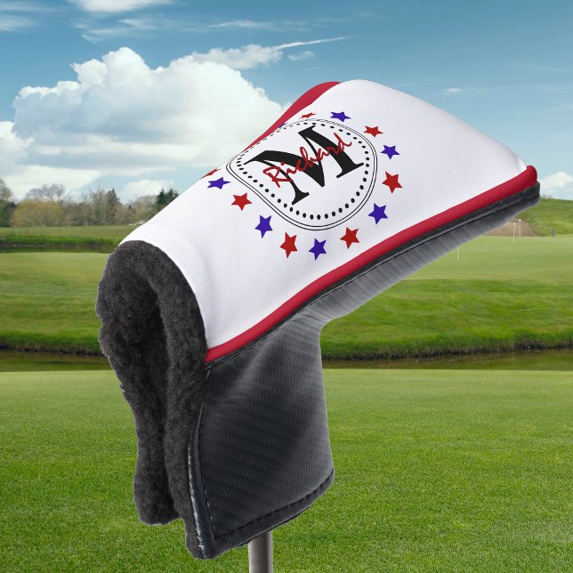 Red Blue Stars Monogram Putter Cover (Creator Uploaded)