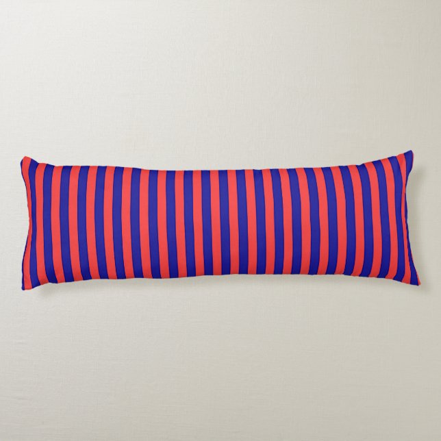 Red + Blue Stripes   Body Cushion (Back)
