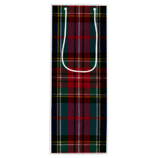 Red Blue Tartan Wine Gift Bag