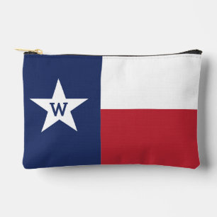 Red & Blue Texas Flag Accessory Pouch