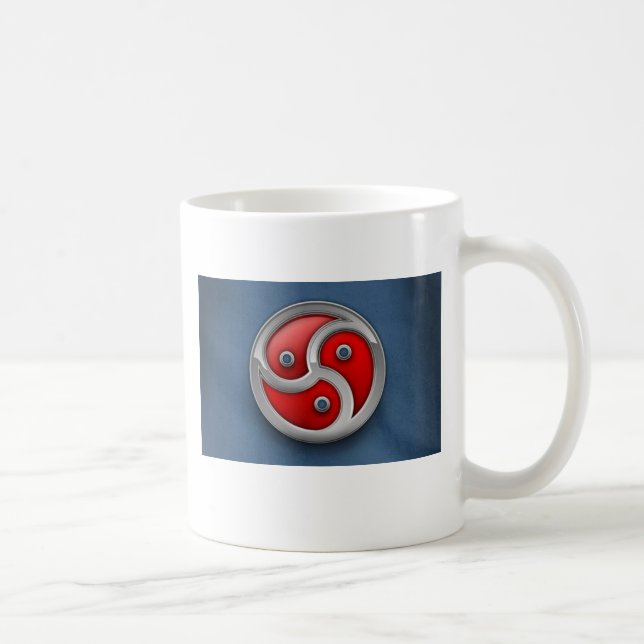 red blue triskellion coffee mug (Right)