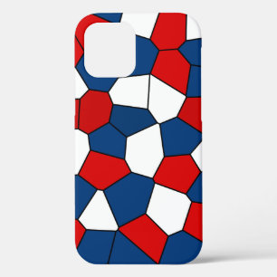 Red Blue White Pattern iPhone Case