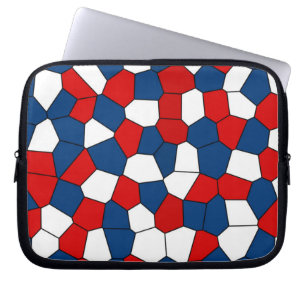 Red Blue White Pattern Laptop Sleeve
