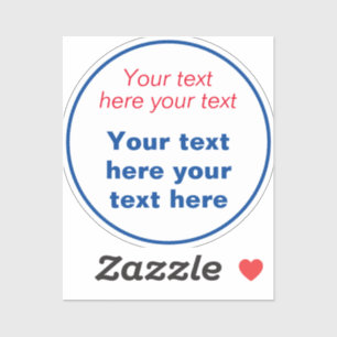 Red Blue White Your Text Here Replace Slogan