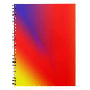 Red blue yellow abstract colourful custom add your notebook