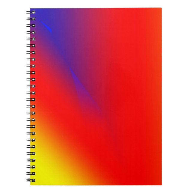 Red blue yellow abstract colourful custom add your notebook (Front)