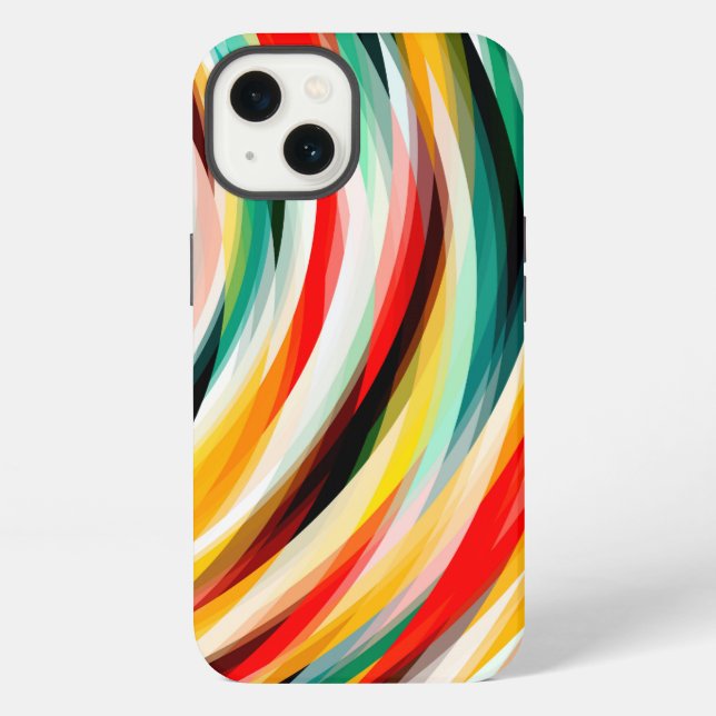 Red Blue Yellow Black iPhone Case (Back)