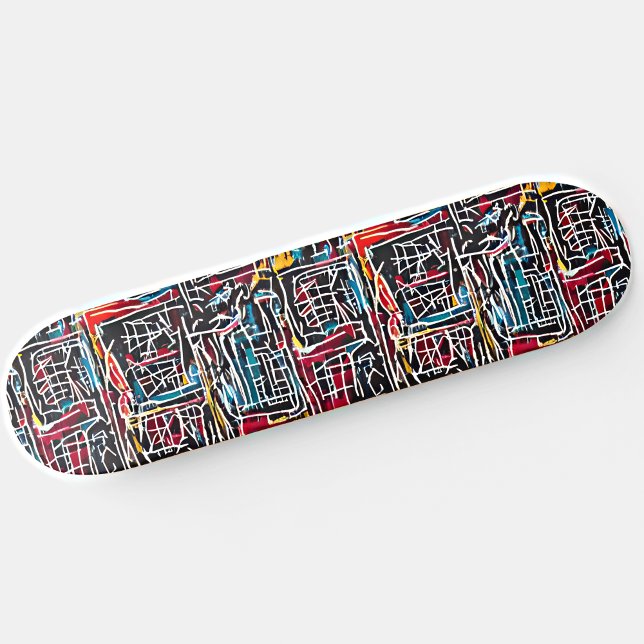 Red Blue Yellow Graffiti Skateboard (Creator Uploaded)