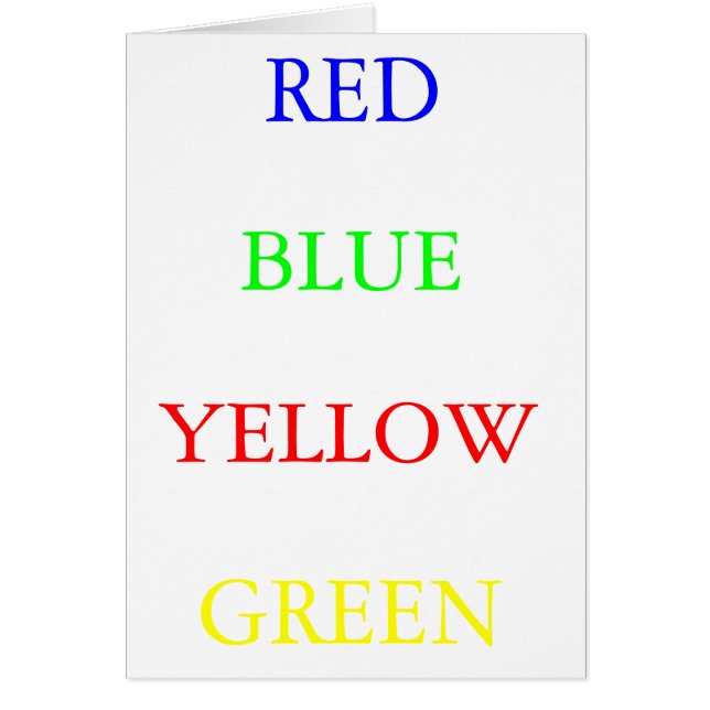 Red Blue Yellow Green (Front)