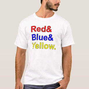 Red Blue Yellow Primary Colours T-Shirt