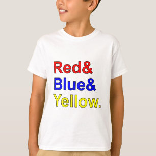 Red Blue Yellow Primary Colours T-Shirt