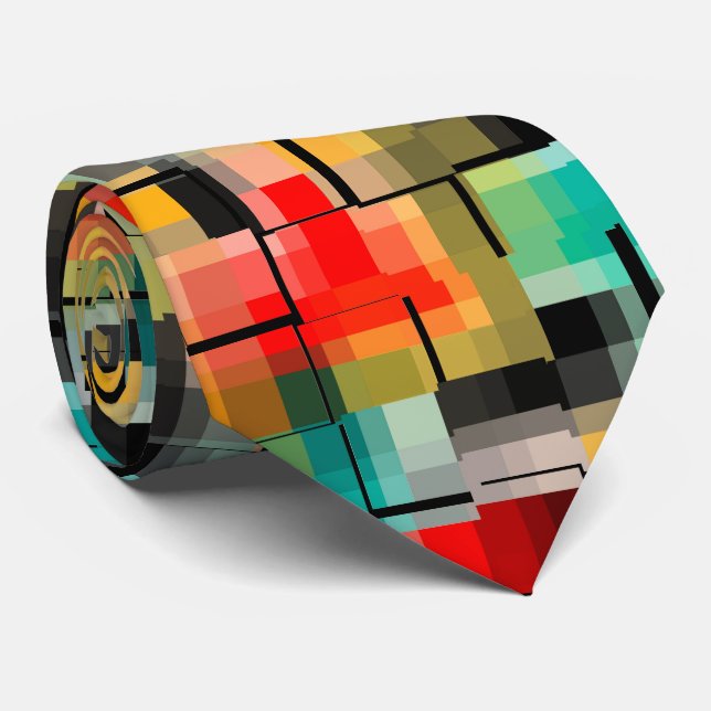 Red Blue Yellow Tie (Rolled)