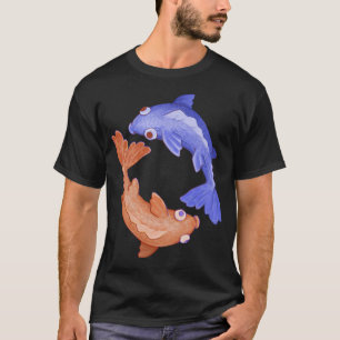 red & blue ying yang fish T-Shirt