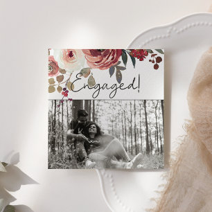 Red Blush Floral Roses Add Photo Engagement