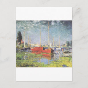 Red Boats, Argenteuil, Claude Monet Postcard