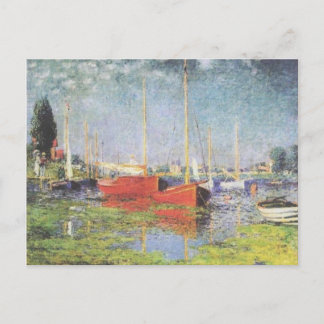 Red Boats at Argenteuil Postcard
