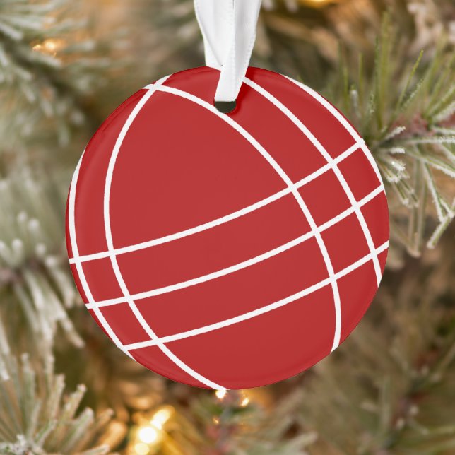 Red bocce ball Christmas tree ornament (Tree)