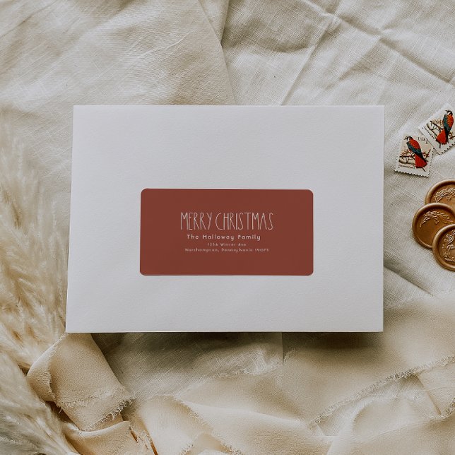 Red Boho Christmas Return Address Package (Creator Uploaded)