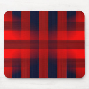 Red Bokeh Buffalo Plaid Mouse Pad