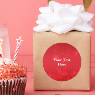 Red Bokeh Design, sticker template