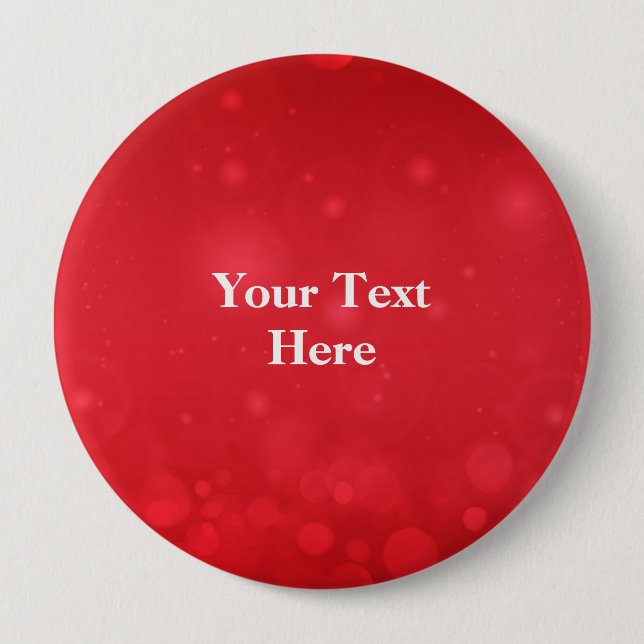 Red Bokeh Design TEMPLATE 10 Cm Round Badge (Front)