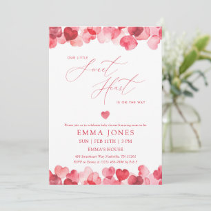 Red Bold Sweetheart Baby Shower Invitation