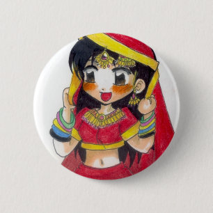 Red Bollywood 6 Cm Round Badge