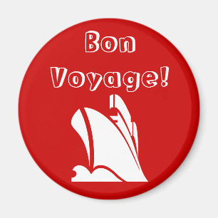 Red Bon Voyage Magnet