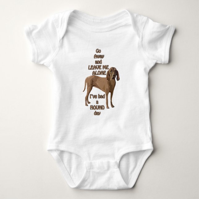 red bone coon hound baby bodysuit (Front)