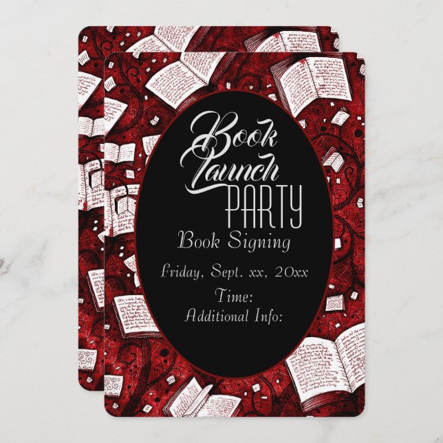 Red Book Launch Party Invitation (Front/Back)