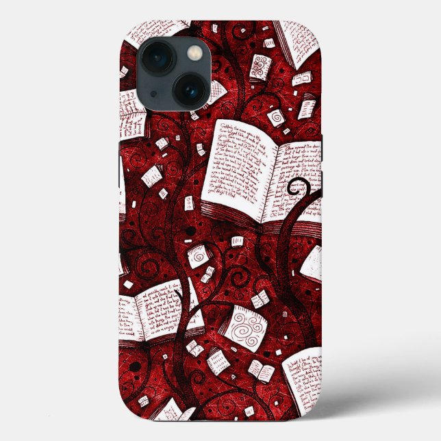 Red Books Background Case-Mate iPhone Case (Back)