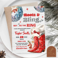 Red Boots and Bling Disco Christmas Bridal Shower
