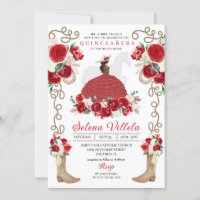 Red Boots and Horse Ranchero Quinceañera
