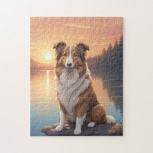 Red Border Collie Jigsaw Puzzle