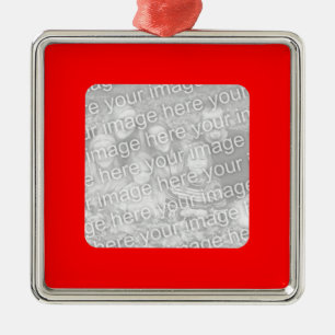 Red Border Photo Ornament