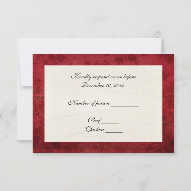 Red Border RSVP Card (Front)