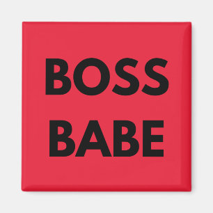 Red Boss Babe  Magnet