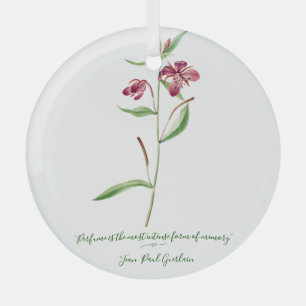 red botanical minimal vintage for her glass tree decoration