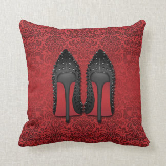 Red Bottoms stilettos shoes in RED DAMASK Cushion