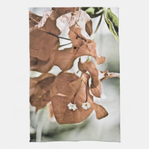Red Bougainvillea Tea Towel