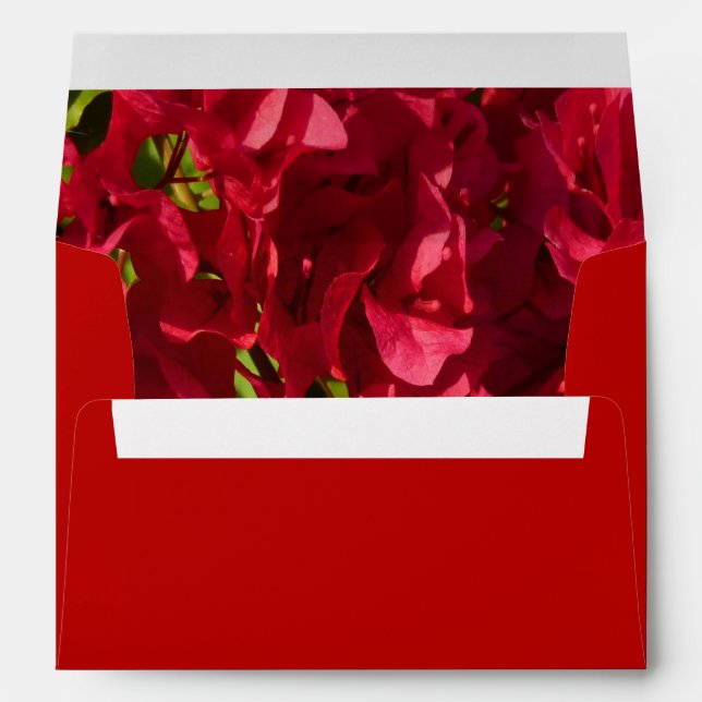 Red Bougainvilleas Red A7 Envelope (Back (Bottom))