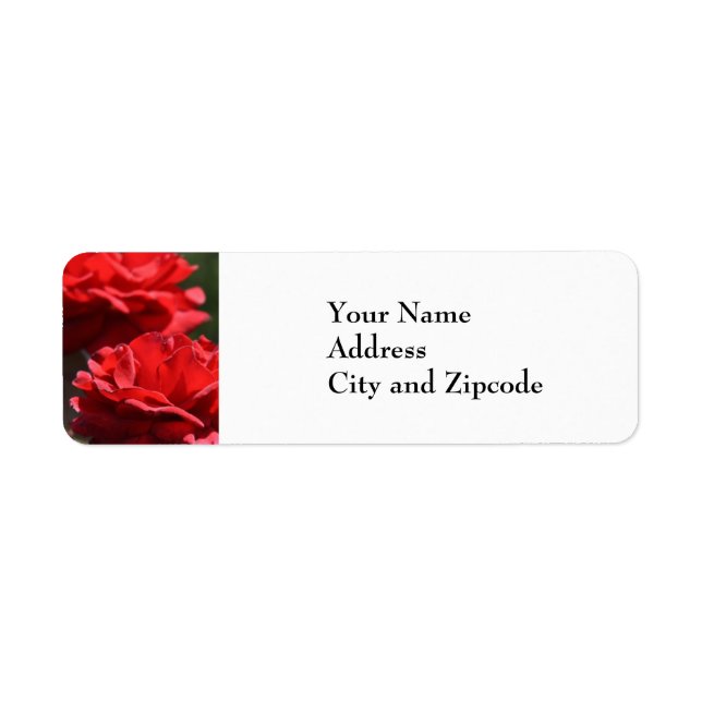 Red Bouquet Address Label Return Address Label (Front)