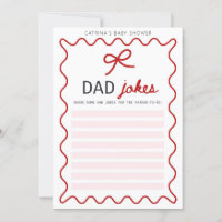 Red Bow Baby Shower - Editable Name, 5x7