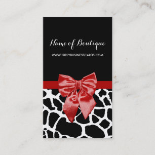 Red Bow Boutique Salon Business Card