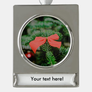 Red bow Christmas decoration