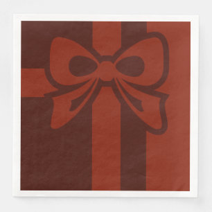 Red Bow - Christmas - Paper Napkin