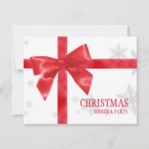 Red Bow Christmas Party invitation